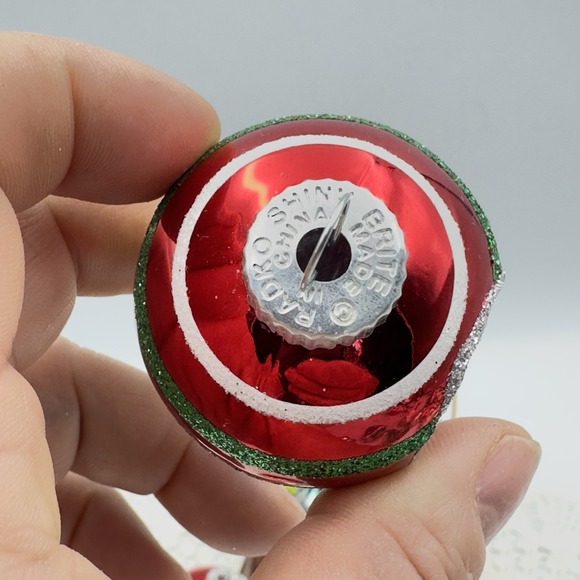 Lot 7 Christopher Radko Christmas Ornament Shiny Brite Reflector Indent Stripe - Picture 4 of 9